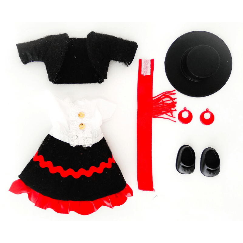 Vestido regional Cordobesa muñeca