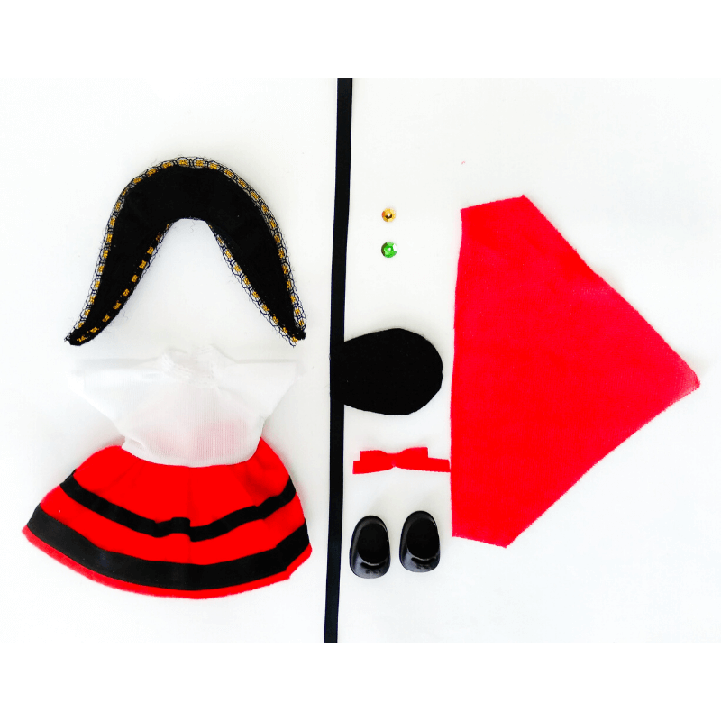 Vestido regional Gallega muñeca