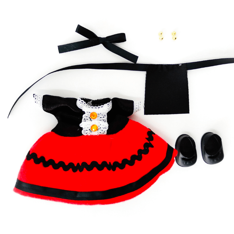 Vestido regional Burgalesa muñeca