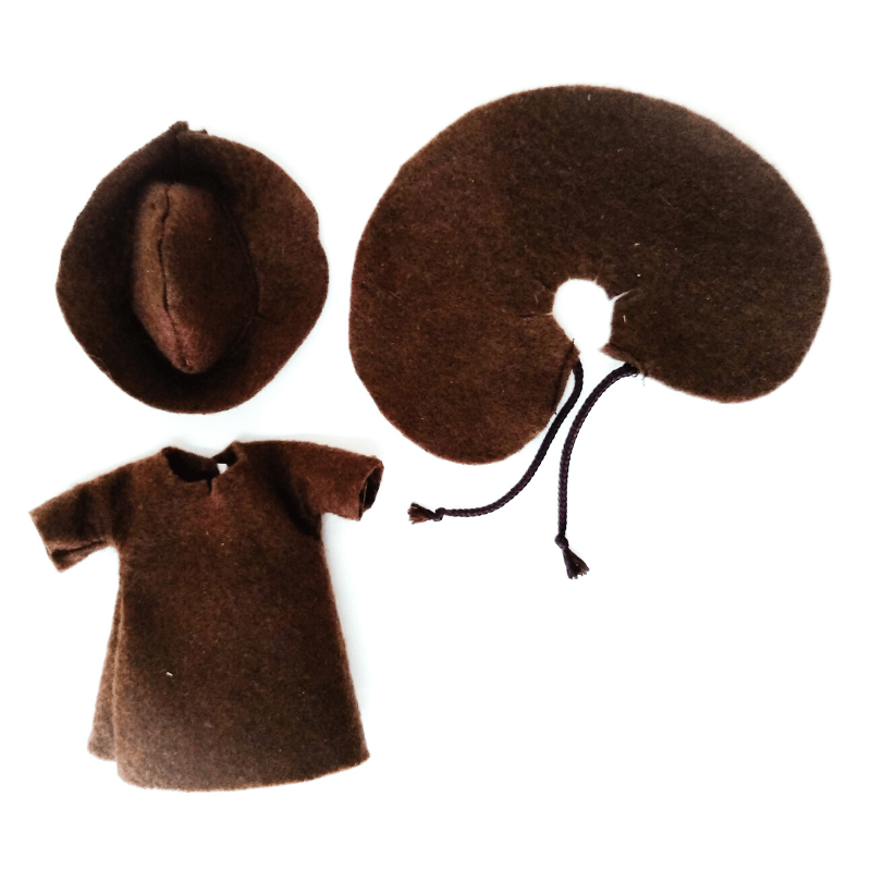Vestido regional peregrino muñeca