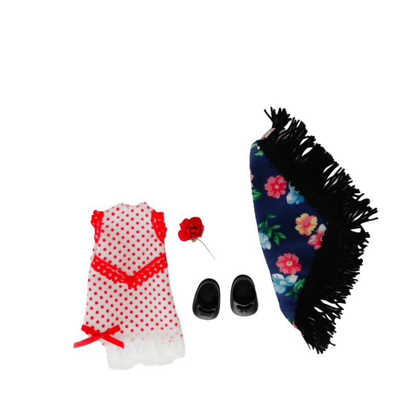 Vestido regional Madrileña muñeca