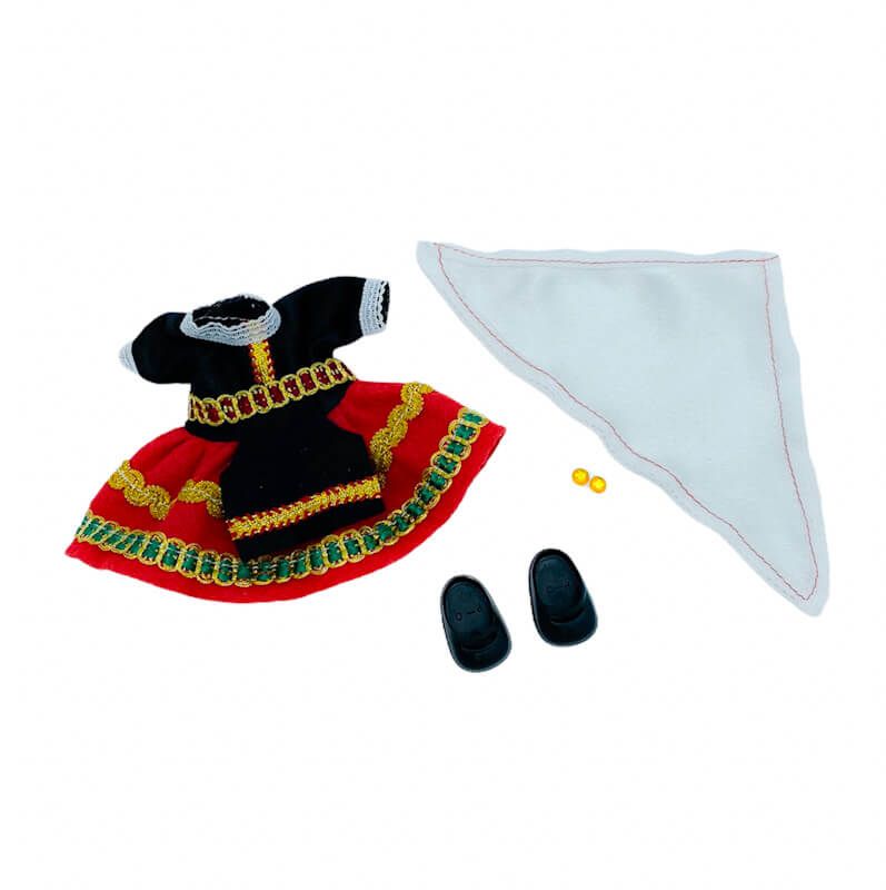 Vestido regional Lagarterana muñeca