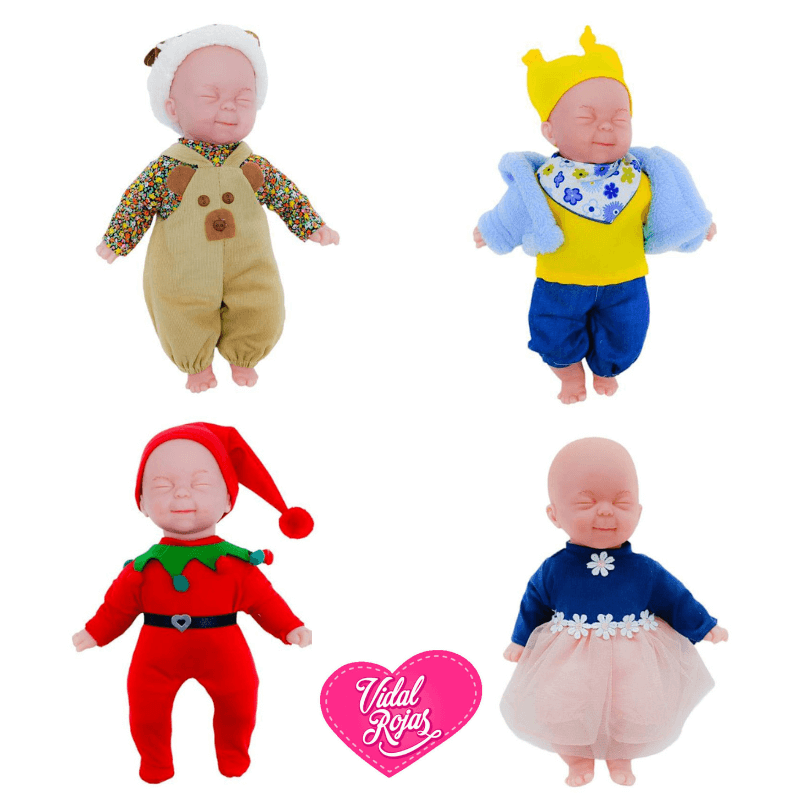 Muñeca bebé Néo 30 cm. Folk Artesanía original, coleción Vidal Rojas Dolls cuerpo blandito.