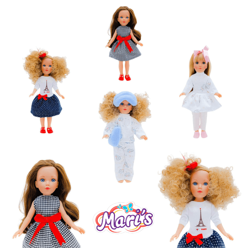 Muñeca colección Mari's 35 cm. Folk Artesanía original colección Vidal Rojas Dolls vestidos edición limitada