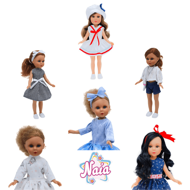Muñeca colección Naia Folk Artesanía 35 cm. original colección Vidal Rojas Dolls vestidos edición limitada
