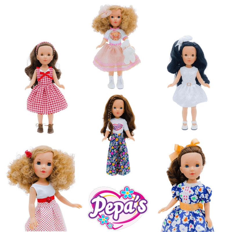 Muñeca colección vestidos Pepa's Vidal Rojas Dolls original 41 cm. 100% vinilo edición limitada