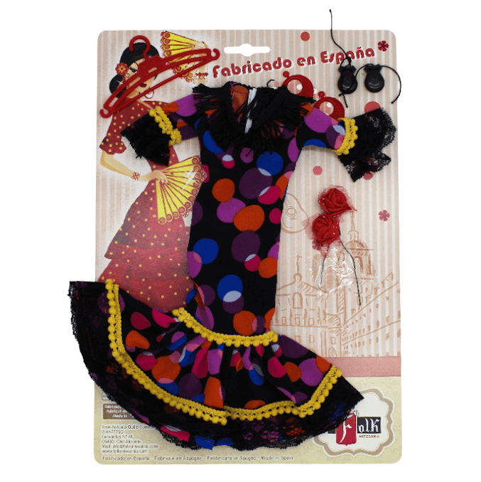 Vestido muñeca flamenca andaluza
