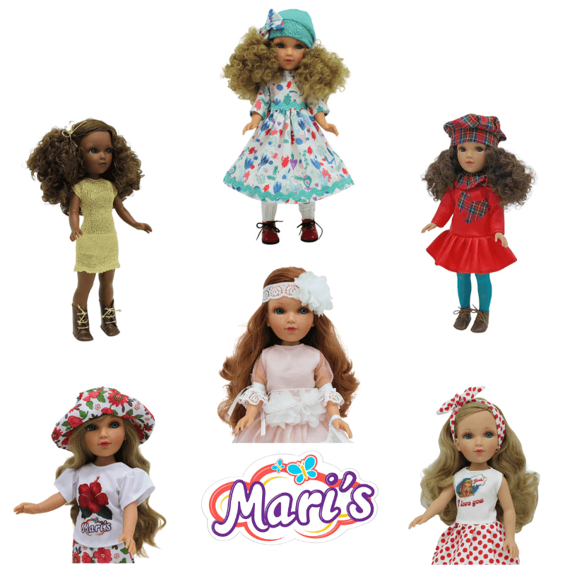 Muñeca colección vestidos Mari's Vidal Rojas original 41 cm. 100% vinilo edición limitada